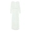 Elisabetta Franchi Red Carpet Dress In Georgette Fabric With Ruffles In Green