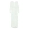 Elisabetta Franchi Red Carpet Dress In Georgette Fabric With Ruffles In Green