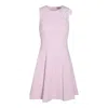 Elisabetta Franchi Light Crepe Dress With Floral Detail In Pink
