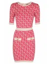 Elisabetta Franchi Maze Pattern Mini Dress In Multicolor
