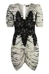 Elisabetta Franchi Animal-print Mini Dress In Multicolor