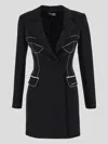 Elisabetta Franchi Dress In Nero/burro