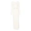 Elisabetta Franchi Cut-out Maxi Dress In Neutral