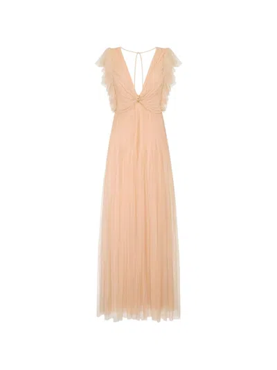 Elisabetta Franchi Red Carpet Tulle Dress In Pink