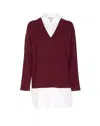 Elisabetta Franchi Viscose And Cotton Poplin Knit Dress In Brown