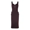 Elisabetta Franchi Fitted Midi Dress With Sweetheart Neckline In Red
