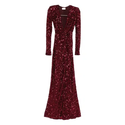 Elisabetta Franchi Dresses In Burgundy