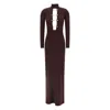 Elisabetta Franchi 'red Carpet' Dress In Burgundy