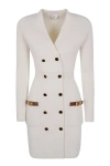Elisabetta Franchi Robemanteau Dress In White