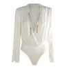 Elisabetta Franchi White Bodysuit In Nude
