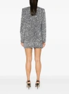 Elisabetta Franchi Sequinned Chenille Mini Dress In Steel