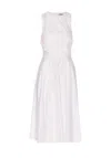 Elisabetta Franchi One Shoulder Pleated Maxi Dress In White