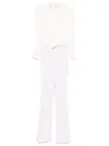 Elisabetta Franchi White Jumpsuit With Neck Detail In White