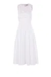 Elisabetta Franchi One Shoulder Pleated Maxi Dress In White