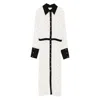 Elisabetta Franchi Geometric-print Button-front Maxi Dress In White
