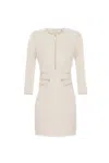 Elisabetta Franchi Tailored Dresses Featuring Gold-tone Hardware In Neutral