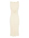 Elisabetta Franchi Abito Midi Giallo Chiaro In Stile Corsetto In Vita In Yellow