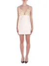 Elisabetta Franchi Floral-appliqué Dress In Giallo Vivaci