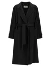 Elisabetta Franchi Dressing Gown Coat Coats And Trench Coats Black In Black