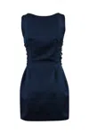 Elisabetta Franchi Duchess Dress With Boat Neckline And Laces