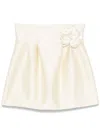 Elisabetta Franchi Minirock Aus Duchesse-satin In Nude