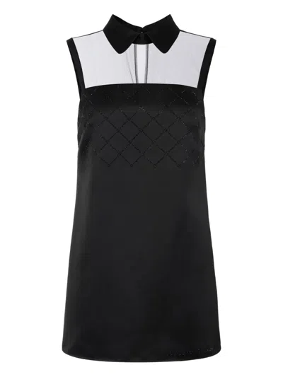 ELISABETTA FRANCHI DUCHESSE SATIN MINI DRESS