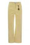 Elisabetta Franchi Straight Cut Cotton Jeans With Belt Loops