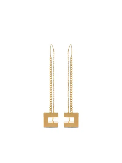 Elisabetta Franchi Earrings With Pendant In Gold