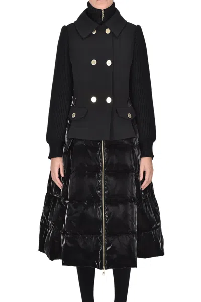 Elisabetta Franchi Eco-friendly Down Jacket In Black