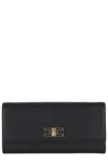Elisabetta Franchi Black Twist-lock Fastening Detachable Chain-link Shoulder Strap In Grey