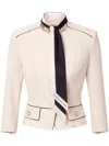 Elisabetta Franchi Black Jacket With Tailored Silhouette In White