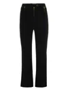 Elisabetta Franchi Black Double Crepe Trousers In Black