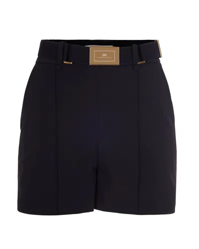 Elisabetta Franchi Elegant Belted Shorts For Women In Black