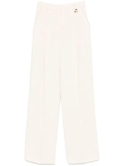 ELISABETTA FRANCHI ELEGANT CREAM-COLORED PANTS