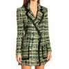 Elisabetta Franchi Elegant Forest Green Buttoned Jacket In Green