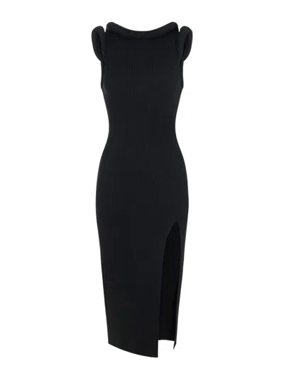 Elisabetta Franchi Elegant Maxi Dress In Black