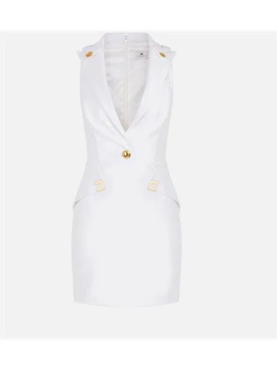 Elisabetta Franchi Elegant Mini Dress For Spring/summer 2026 In White