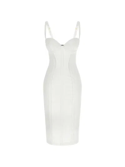 Elisabetta Franchi Elegant Mini Dress For Spring/summer In Avorio