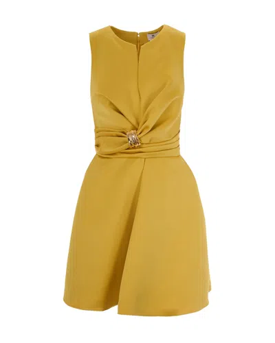 Elisabetta Franchi Elegant Mini Dress For Women - Ss26 In Yellow