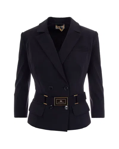 Elisabetta Franchi Elegant Mini Jacket For Women In Black