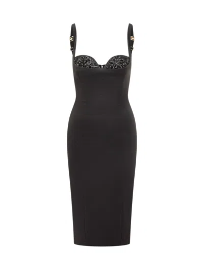 Elisabetta Franchi Elegant Mini Suit Dress With Stunning Embroidery In Black