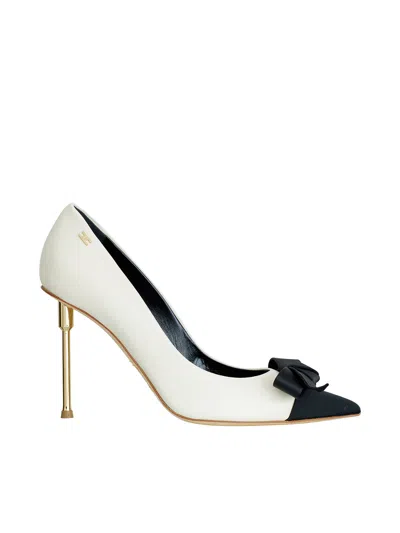 Elisabetta Franchi Women's Nappa Leather Satin Bow Pumps In Multi