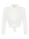 Elisabetta Franchi Elegant White Shirt With Rear Tie