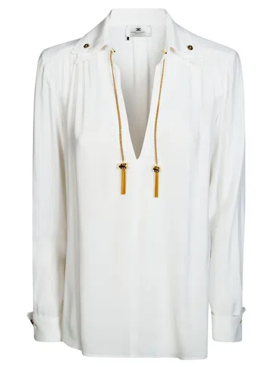 Elisabetta Franchi Elegant Women's Mini Shirt - Ss26 Collection In White