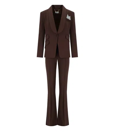 Elisabetta Franchi Elisabetta Frachi Coffee Suit In Black