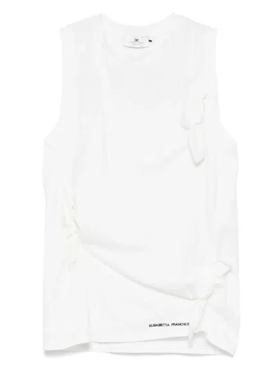 ELISABETTA FRANCHI ELISABETTA FRANCHI ELISABETTA FRANCHI BOW-DETAIL JERSEY TANK TOP
