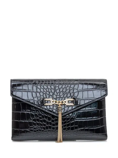 ELISABETTA FRANCHI ELISABETTA FRANCHI ELISABETTA FRANCHI CLUTCH BAG CROCODILE EFFECT