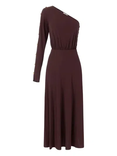 Elisabetta Franchi One-shoulder Midi Dress