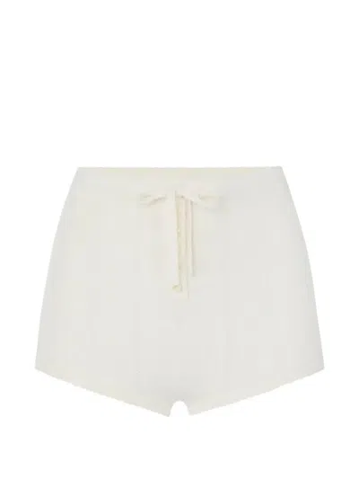 Elisabetta Franchi Openwork Knit Panties In White