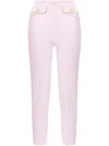 Elisabetta Franchi Pantalone In Crepe Trousers In White